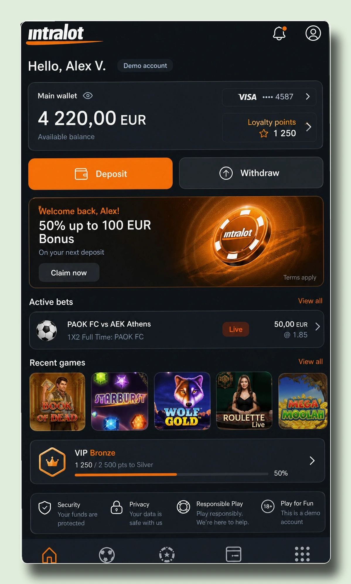 Intralot: online καζίνο για κινητά